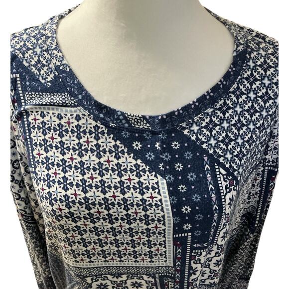 Cuddl Duds Women's Nightgown Patchwork Asymmetrical Hem Cottagecore Sz M - Picture 6 of 7
